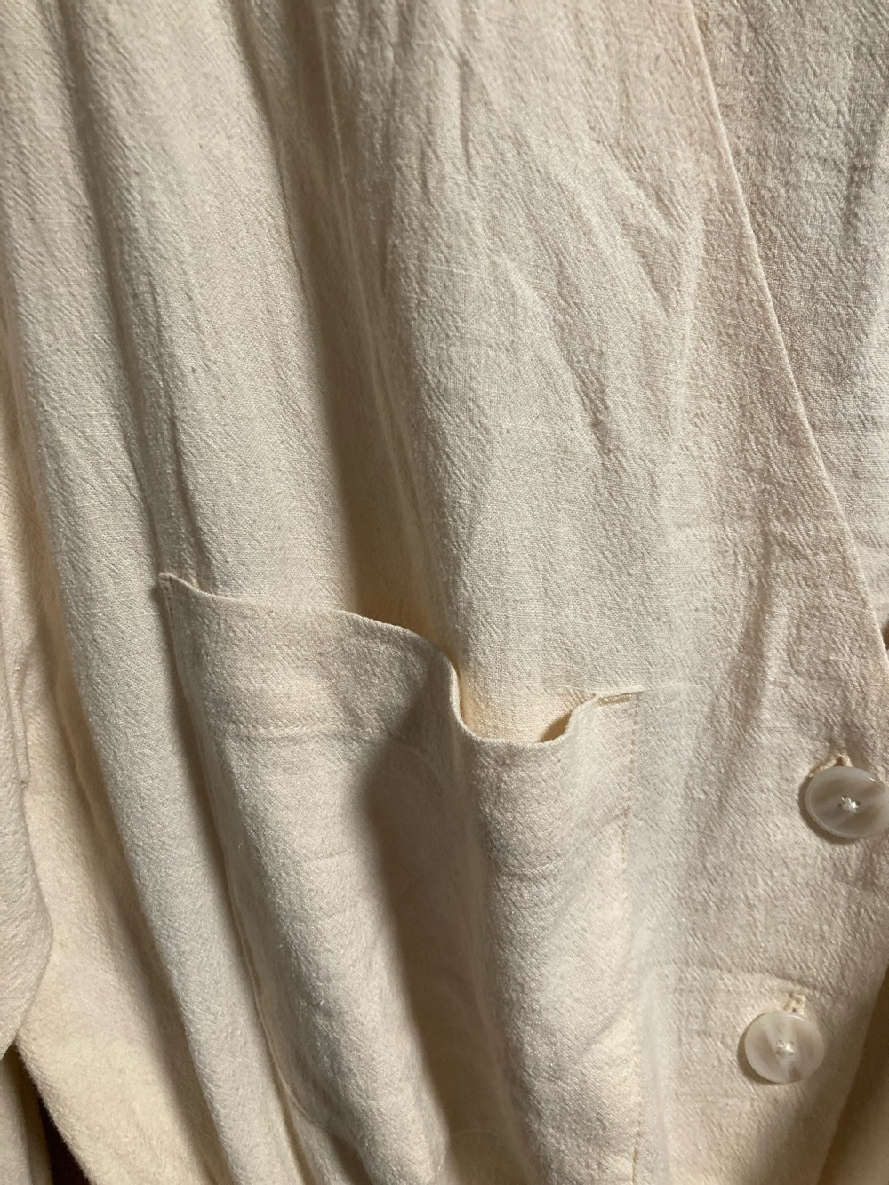 Madewell Ivory Button-Front Drawstring Waist Shirt - Picture 4 of 4
